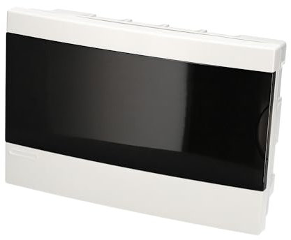 EDO Quadro Elettrico da Incasso 1 Fila per 12 Moduli 20 x 30 x 9,5 cm IP40 - Scatola di Distribuzione in ABS Bianco - Centralino per Impianti Elettrici da Interno