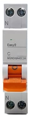 Interruttore magnetotermico 1P+N bipolare E9 DPN 16A