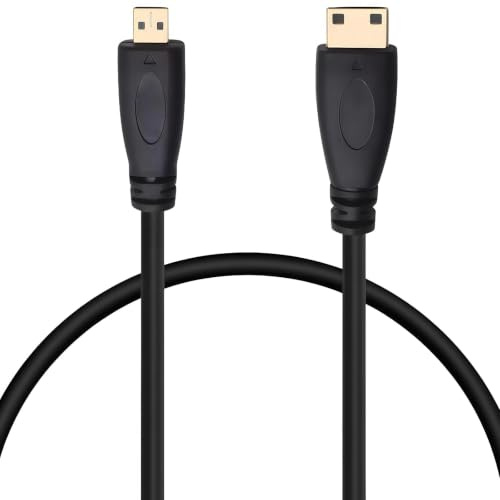 Flomiara Micro HDMI auf Mini HDMI Kabel 0,5M, Kompatibel mit Kamera-Tablet-Monitor, 1080p Audio-Video-Signalübertragung Micro HDMI Kabelmit Ethernet mit GoPro Hero 9/8/7/6/5 Grau Kameras