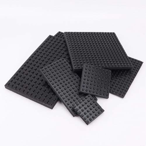 xinzyxx Stoßdämpfende Pads, Anti Vibration Matte, Gummi Isolierfüße, Schwerlast Rutschfeste Unterlage für Heim Fitness Kühlschrank Trockner, Robuster Bodenschutz(300 * 300mm,20mm)