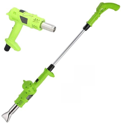 Bruciatore elettrico for diserbo 3 in 1, pistola calda diserbo a fiamma | Bastone diserbo termico bacchetta elettrica diserbante 5 ugelli, 650 ℃ coperture scioglimento del ghiaccio(Green)