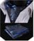 HISDERN Krawattenschal Herren Blau Schwarz Hochzeit Punkt Halstuch Taschentuch Paisley Business Ascot Krawatte und Einstecktuch Set