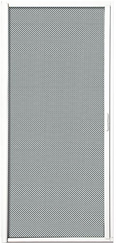 National Door ZA364568 White Retractable Screen for Single Inswing Door, 36 x 80, Non Handed, Aluminum, 82 Height