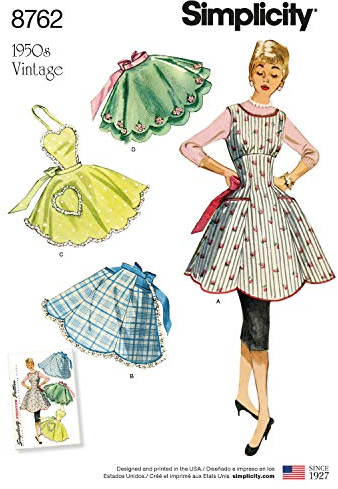 Simplicity 8762 Misses' Vintage Aprons A (S-M-L) Multi