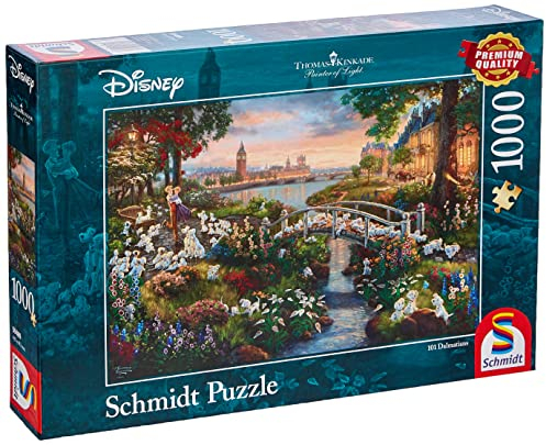 Schmidt 59489 Thomas Kinkade: Disney 101 Dalmations Jigsaw Puzzle (1000pc), Colourful