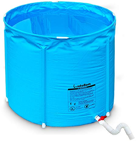Tragbare Kunststoff-Badewanne, faltbare Spa-Badewanne für Erwachsene, 78,7 cm freistehende Badewanne, nicht aufblasbare Eisbadewanne, verdickter Thermoschaum, um die Temperatur zu halten