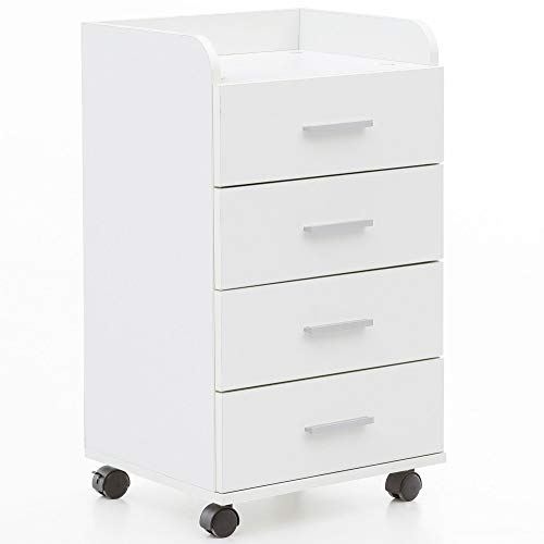 KADIMA DESIGN Rollcontainer Weiß 70,5 cm Standcontainer Bürocontainer Schreibtisch