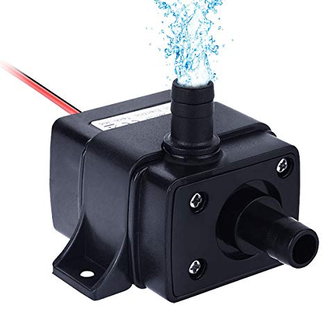 yidenguk DC 12V Submersible Fountain Pump Mini Electric Brushless Fountain Water Pumps, IP68 Waterproof, 240L/H Lift 150cm