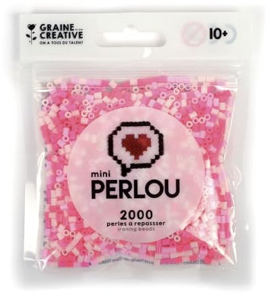 MINI PERLOU SACHET DE 4 COULEURS ASSORTIES ROSE OPAQUE