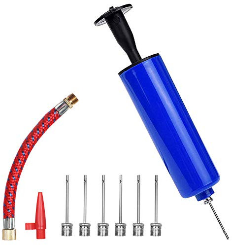 semen 10pcs Ballpumpe Set mit 6 Nadeln für Gymnastikball Basketball, Fußball, Volleyball, Rugby, Wasserball und andere aufblasbare Luftpumpe blau