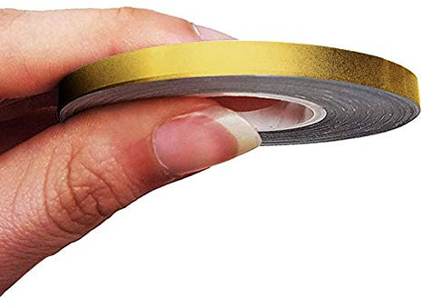 4R Quattroerre.it 10464 Trim Stripes Strisce Adesive per Auto, Oro, 5 mm x 10 mt