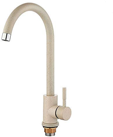 081 Store - MISCELATORE CUCINA CANNA ALTA MONOCOMANDO FRAGRANITE BEIGE AVENA RUBINETTO LAVELLO CUCINA 69146