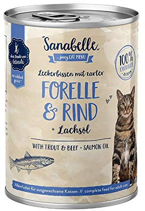 Sanabelle mit Forelle & Rind | 6 x 400g Katzenfutter nass
