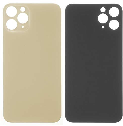 Housing Back Cover Battery Cover Replacement Repair Parts compatible with iPhone 11 Pro, (golden, no need to remove the camera glass, big hole)
