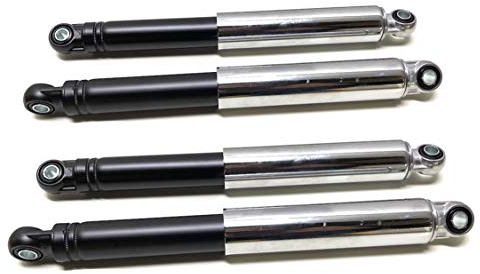 Stoßdämpfer Set 310mm Vorne & Hinten passend für Simson Schwalbe KR51 Star Sperber Habicht – Chrom/Schwarz, Federbein Ersatz
