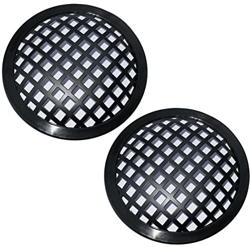 AERZETIX - C53391 - Lot de 2 grilles Mailles Filets de Protection pour Haut-Parleur/boîtier Caisson/subwoofer - diamètre 130 mm 5'' - Couleur Noir - pour Voiture Auto
