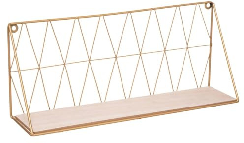 Atmosphera - Wandregal - goldfarben 48x20 cm - Golden