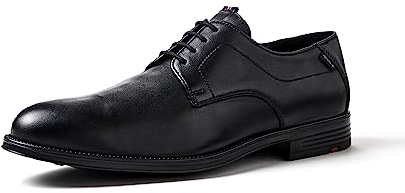 LLOYD Herren Schnürschuhe VALMARY, Männer Businessschuhe,Derby,Normalweit,Low-tie,schnürschuhe,schnürer,Businessschuhe, SCHWARZ, 43 EU / 9 UK