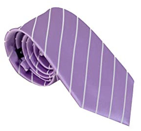 VIZENZO Cravatta stretta in tonalità viola con linee bianche da uomo elegante con design esclusivo - Figa per un tocco di stile - Offerte lampo del giorno per un acquisto intelligente