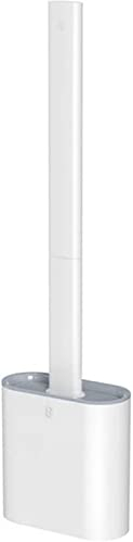 Escobilla de Inodoro Montada en la Pared Escobilla de Inodoro Sin Cepillo Muerto Silicona Desmontable Hogar Mango Largo Accesorios de WC Baño Escobilla de baño Accesorios de baño (Color : B)