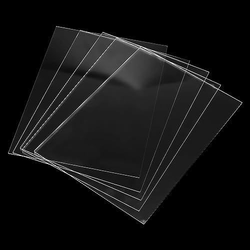 JAPCHET 20 PCS 5 x 7 inch Clear Acrylic Sheets, 1mm Transparent Plastic Acrylic Boards for Picture Frame, Painting, Craft Project