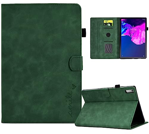 AsWant Coque Compatible avec Lenovo Tab P11 (2nd Gen) 11.5 Pouce TB-350FU / TB-350XU - Ultra Mince Protection Tablette Cuir PU Fonction Support pour Lenovo Tab P11 Gen 2 (Vert)