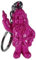 Generisch Schlüsselanhänger Zwerg mit Stinkefinger Farbe Pink 10 x 2,5 cm Gartenzwerg Mittelfinger Figur Deko GTT H272