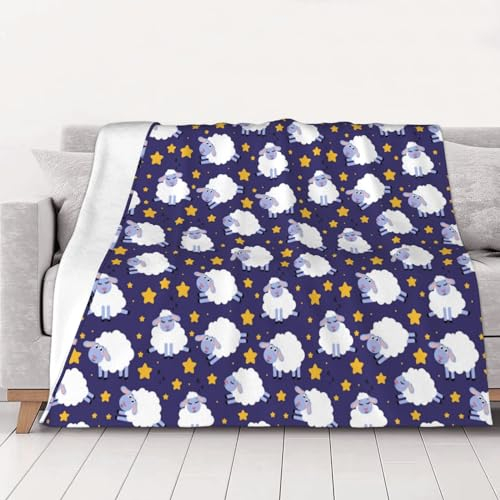 DENMER Schaf-Decke, dick, flauschig, warm, weich, für Sofa, Schlafzimmer