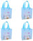 Oster-Partygeschenkbeutel, Oster-Geschenkbeutel, 4 Stück, Oster-Handtasche, tragbar, Hasenei, Vliesstoff, Geschenktüte, blau