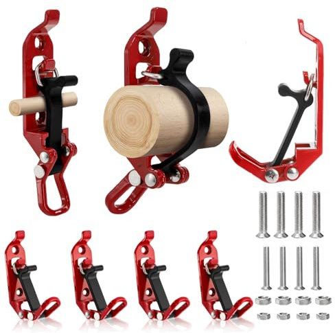 Mezchi 4 Pack Shovel Mount for Roof Rack, Metal Rubber Clamps, Wall Mounting Brackets Kit, Shovel Holder for Truck, Car Accessories for Roof Rack, Boats, Overlanding Gear
