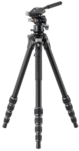 Vanguard Alta Pro 3VLT 235AV12 - Trípode de viaje de aluminio con base de nivelación y cabezal de video compacto VEO PV-12