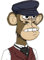 GENMIP Bored Ape Yacht Club Same Aufkleber Motorrad Auto Aufkleber Aufkleber Anime Niedlich Auto Zubehör Dekoration