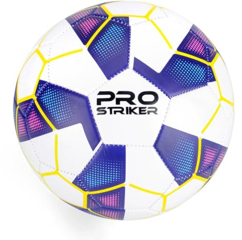 Pro Striker Size 2 Football, Training Soccer Ball for Kids, Youth & Adults, Durable PVC Match Practice Ball, Blue