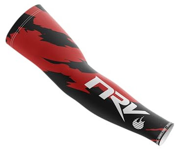 NRV Manchette de Compression Gaming Esport (Edition Camo) – Optimisez Votre Jeu d'eSport avec Style Camouflage – Conçu par des Professionnels – Durable, Respirant et Sans Friction (Noir/Rouge, L)