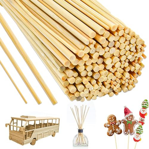SLTAXAR 180 PCS Bâtons en Bambou Naturel 30cm*2mm 30cm*3mm 30cm*4mm, Bâtons en bambou pour l'Artisanat, Bâtonnets en Bambou, Bâtonnets en Bambou 30 Cm, Bâtonnets en bambou Carré pour Diy