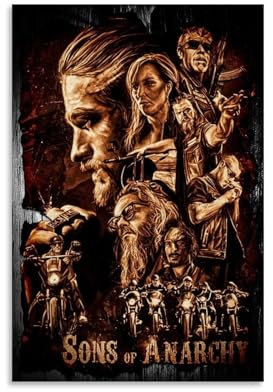 HAMAQAA Poster der Serie Sons of Anarchy, dekoratives Gemälde, Leinwand, Wandposter und Kunstdruck, modernes Familienschlafzimmer, Dekoration, Poster, 30 x 45 cm