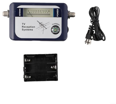 Oniissy 1pc TV DVB-T Finder Digital Wireless Terrestrial TV Antenna Signal Strength Meter, Convenient Size Tv Aerial Signal Strength Meter Tv Signal Tester for Outdoor Use