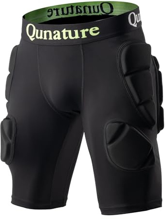 Qunature Schutzhosen Snowboard-Schutzausrüstung 3D Hüftpolster Eva Protektorenhose Gepolsterter Shorts für Männer und Frauen Erweiterte Ausführung zum Skifahren Klettern und Mountainbiken