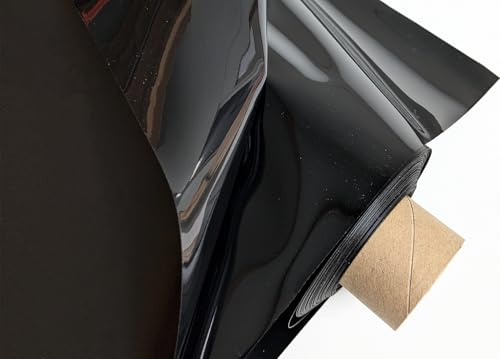 Generisch Lackfolie Premium Meterware, 30 Meter Rollen einlagig = 1 x 30 Meter, schmutzabweisend - Für Events, Dekoration, Tischabdeckungen..., Farbe: 347 schwarz