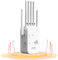 Repeteur WiFi 6 Antennes - Amplificateur WiFi, Longue Portée Répéteur Wifi Repetiteur Wifi Puissant Sans Fil avec Port Gigabit, WiFi Extender Repeater Compatible avec Toutes Les Box Internet