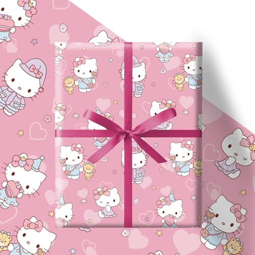 Wrapping Paper 5 Sheets- 50*70cm Cartoon Wrapping Paper Sheets, Gift WrappinG PapeR for Present Gift Wrap Pack for Birthday, Recyclable BirthDay WrapPing PapER for Kid Boy Girl Party Favor Decorations