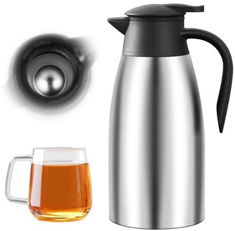 2 Litros Jarra Termica, Jarra Termo, Jarra Cafe, Hervidores Al Vacío Aislados, Se Mantiene Caliente Durante 24 Horas Para Hervidores, Teteras Y Cafeteras Para Mantener Bebidas Calientes