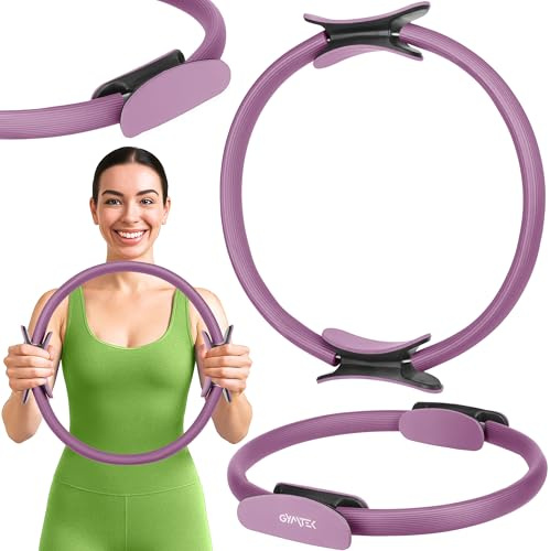 Gymtek Yoga Ring - Pilates Ring 38 cm, Fitness Ring für Muskeltraining, Core-Stabilität, Flexibilität & Stressabbau - Leicht & Ergonomisch