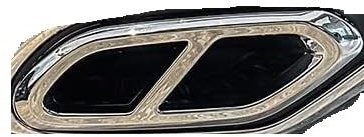 Auspuffblenden Auspuffblende Für Benz Für GLC-Klasse X254 2023+ GLC260 GLC300 Für AMG-Auto-Hinterrohrverkleidung(Silver)