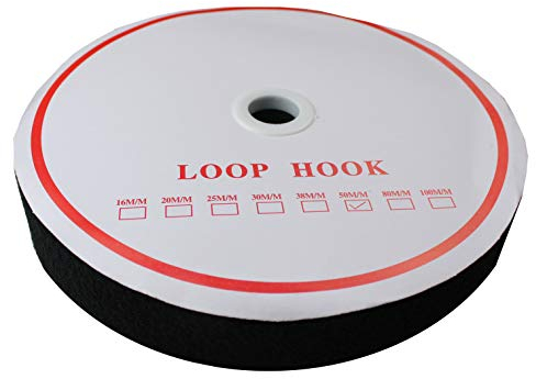 tukan-tex Klettband zum Aufnähen 25 Meter, 38mm Breit (Schwarz, 25 Meter Flausch)