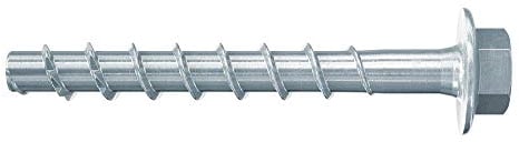 Fischer Viti per Calcestruzzo UltraCut FBS II 6x120/65 US con Testa Esagonale e Rondella Integrata per Fissaggio e Installazione Controsoffitti in Cemento, per Zona Sismica C1, Acciaio Zincato, 100 pz