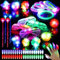 Mikulala 64PCS Licht Spielzeug Ostern Party Zubehör für Kinder Ostern Geschenke mit 40 Finger Lichter, 8 Jelly Ringe, 4 blinkende Brillen, 8 Armbänder, 4 Fiber Optic Haar Lichter