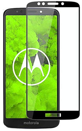 Moto G6 Play 5,7 Zoll/Moto E5 Displayschutzfolie, Handy Folie, Schutzfolie Handy, gehärtetes Glas, volle Abdeckung, Hülle freundlich