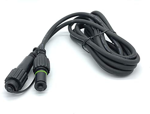 LEDZEIT - Profi Serie - 3m Gummi Verlängerungskabel, Schwarz, Außen und Innen, Wasserdicht IP67, Nur kompatibel mit LEDZEIT- Profi Serie