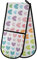 ZZXXB Rainbow Love Heart Double Oven Mitt Heat Resistant Non-Slip Kitchen Gloves Extra Long 7 x 35 for Cooking Baking Barbecue Grilling